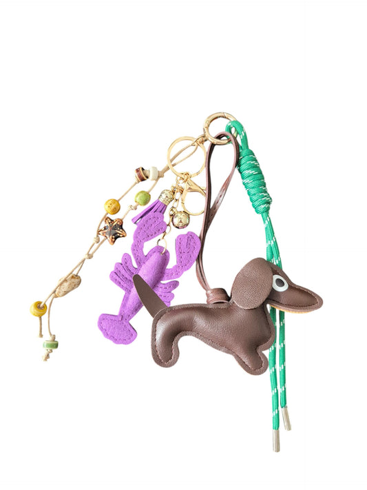 Teckel bag charm chocotan kreeft