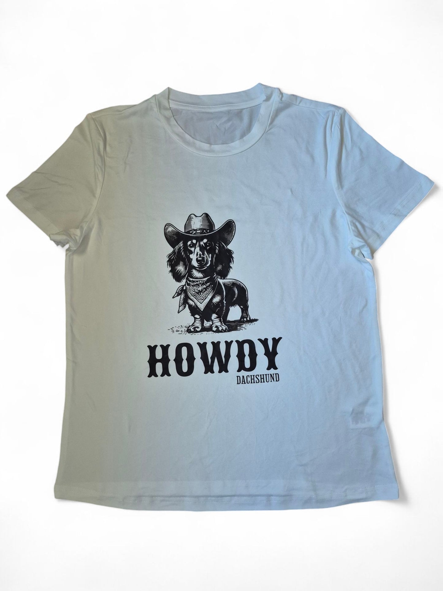 Dames t-shirt Howdy Dachshund langhaar