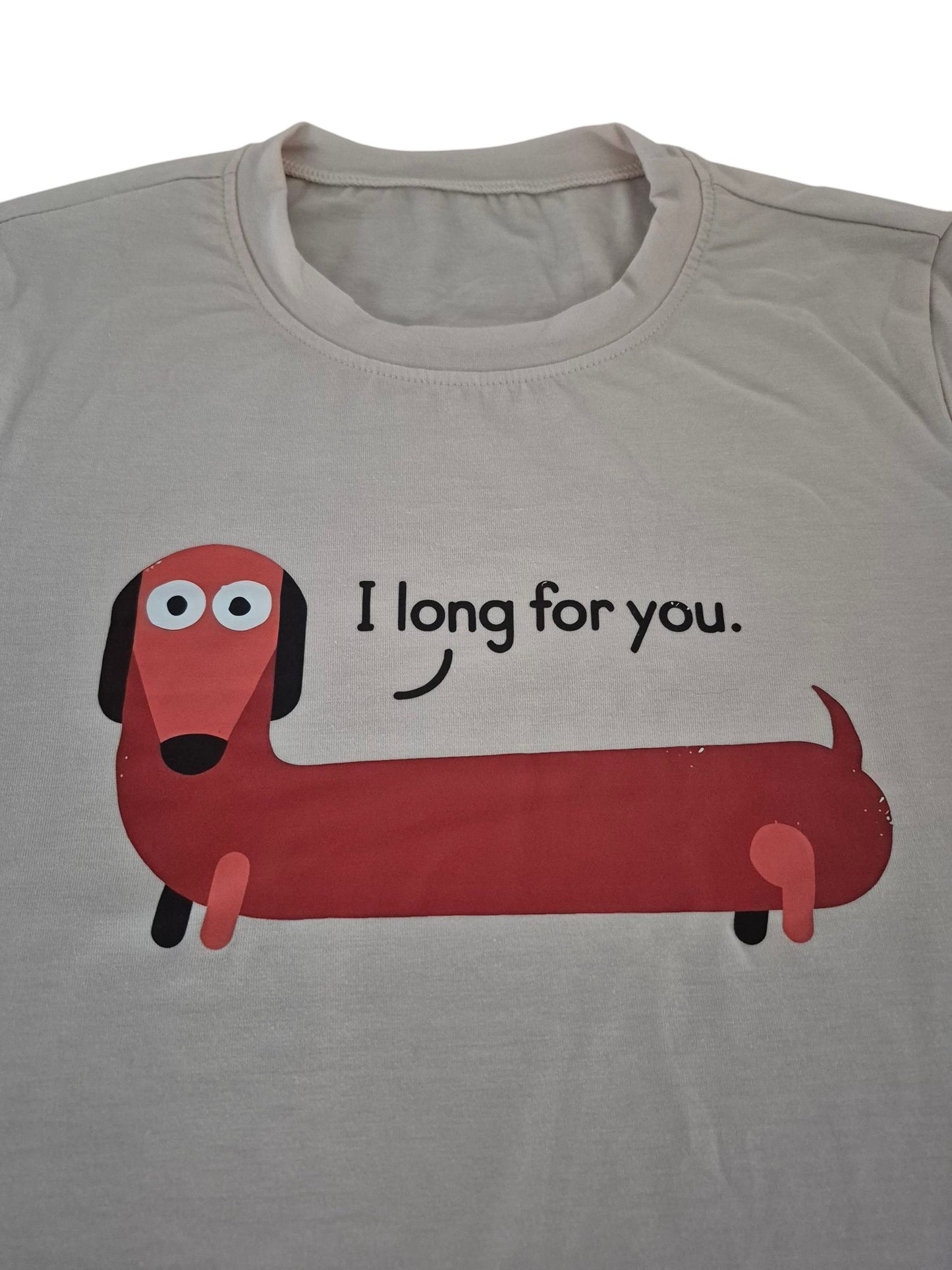 Dames t-shirt 'I long for you'