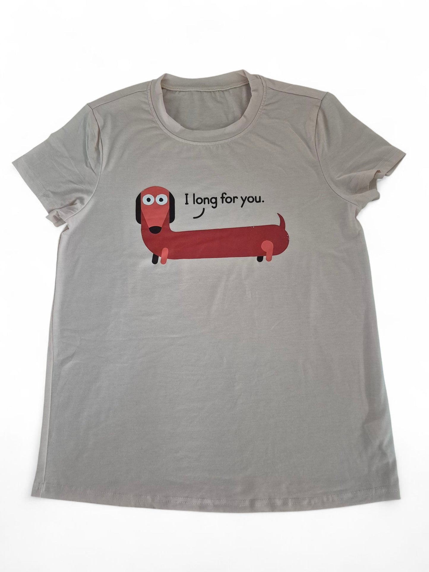 Dames t-shirt 'I long for you'