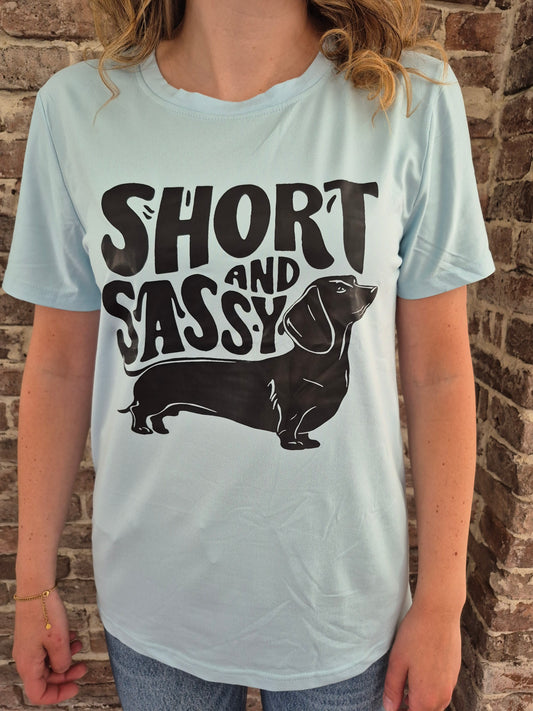 Dames t-shirt 'Short and Sassy'