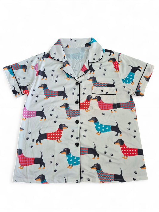 Dames pyjama met vrolijke black & tans