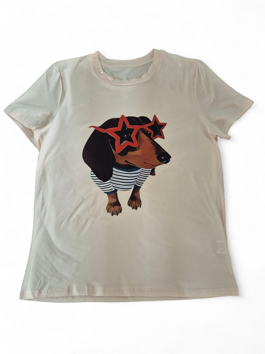Dames t-shirt star-dachs
