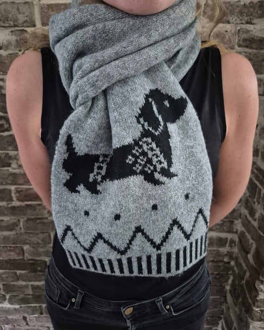 Gebreide teckel sjaal
