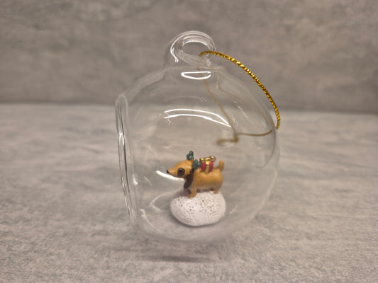 Glazen kerstbal 'rudolph het teckeltje'