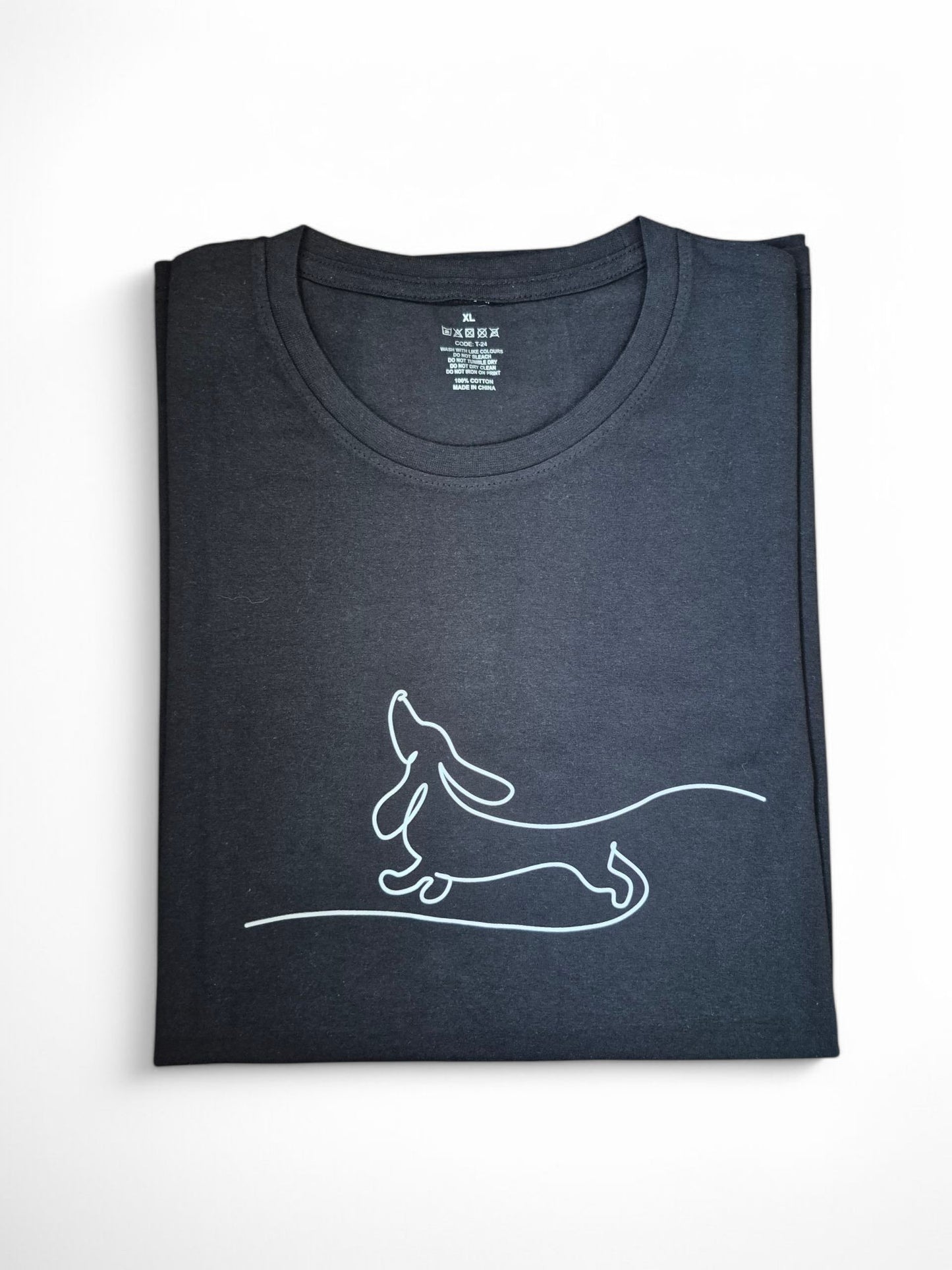 Heren teckel t-shirt