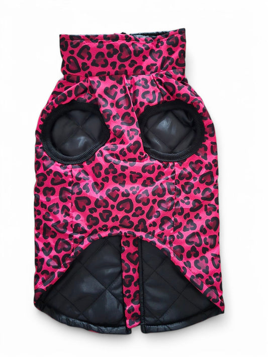 Stylish hondenjas met hartjesprint