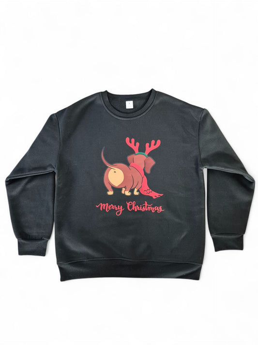 Merry Christmas teckel kersttrui (dames)