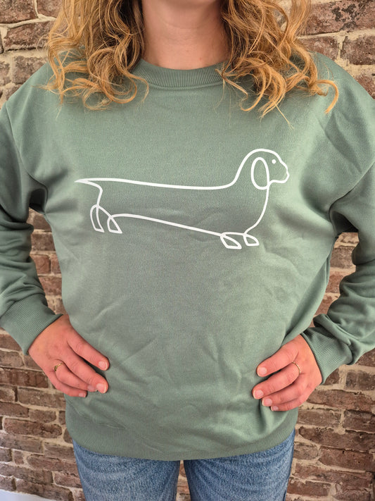 Picasso-teckel dames sweater