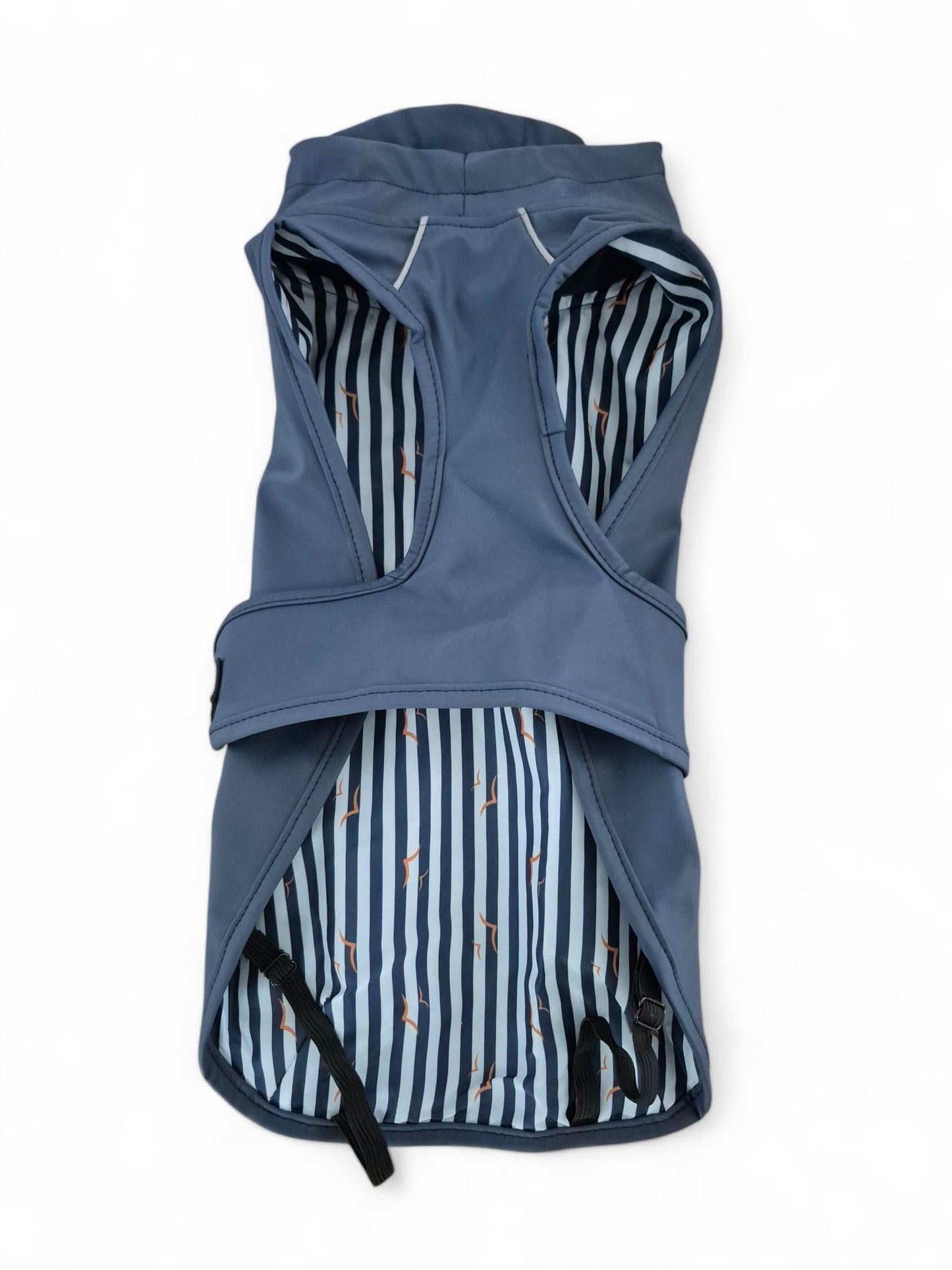 Teckel regenjas donkerblauw, zonder capuchon