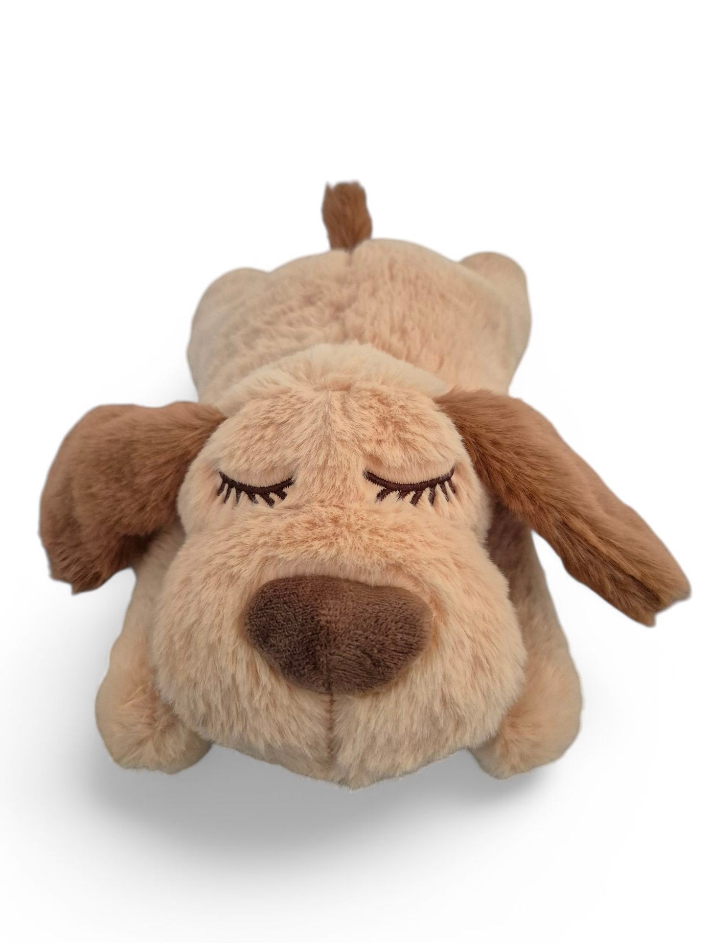 Rustgevende hondenknuffel met 'hartslag'
