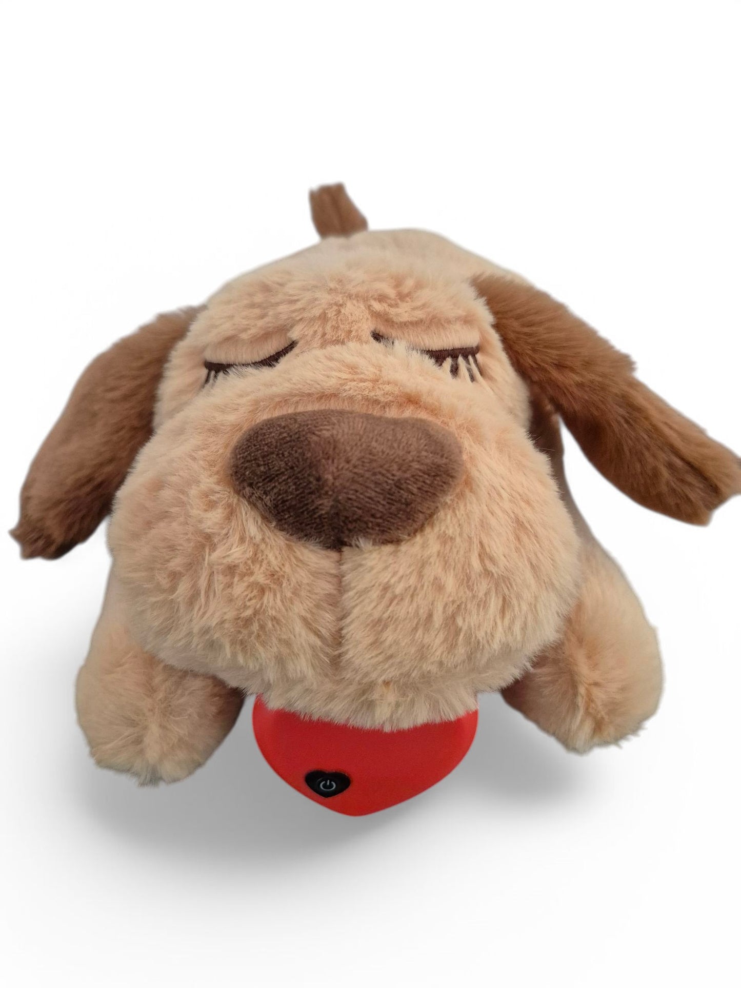 Rustgevende hondenknuffel met 'hartslag'