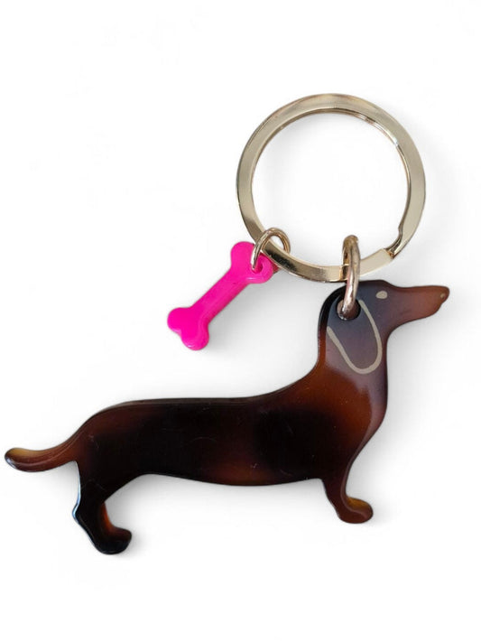 Leuke teckel sleutelhanger