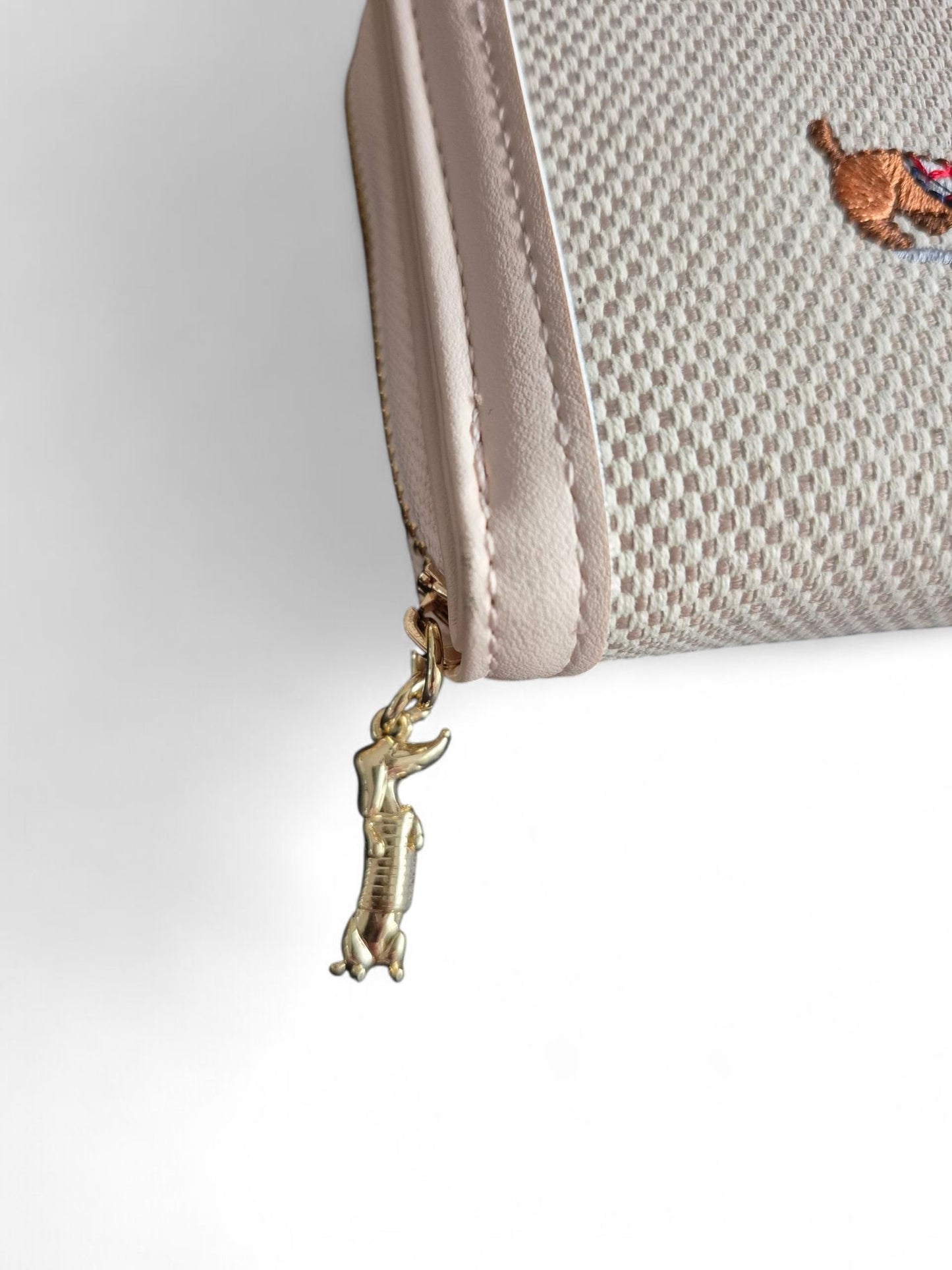 Superleuke teckel portemonnee beige