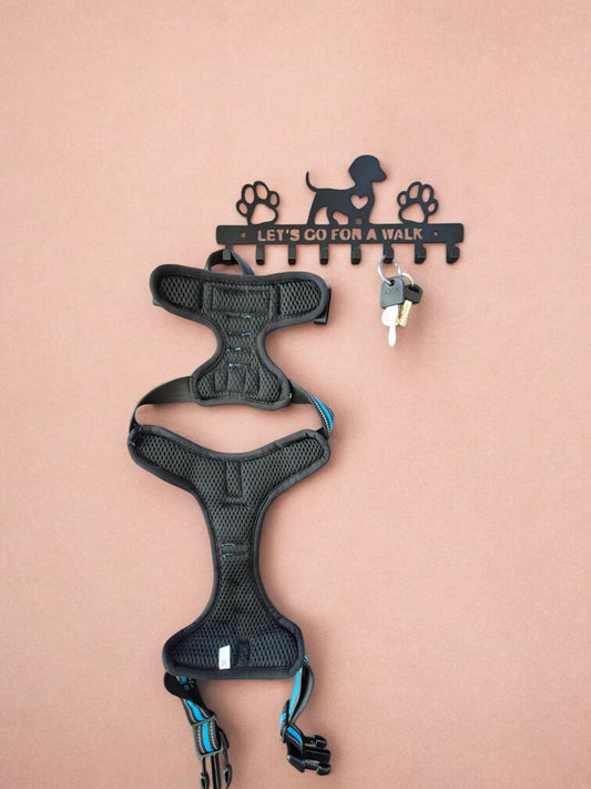 Metalen rekje 'Let's go for a walk'