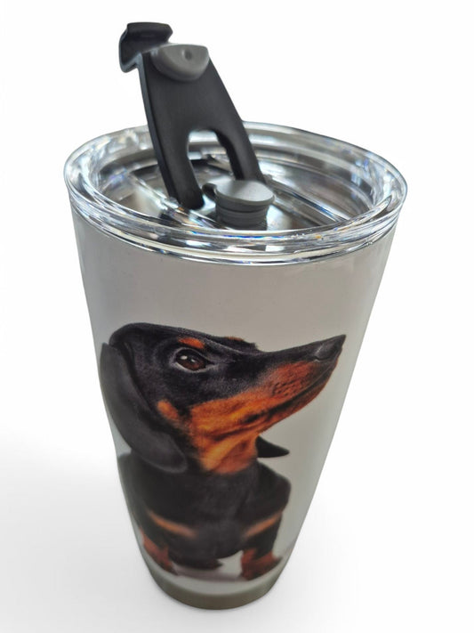 Coffee to go teckel thermosbeker