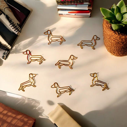 Teckel paperclips in verschillende kleuren