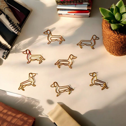Teckel paperclips in verschillende kleuren