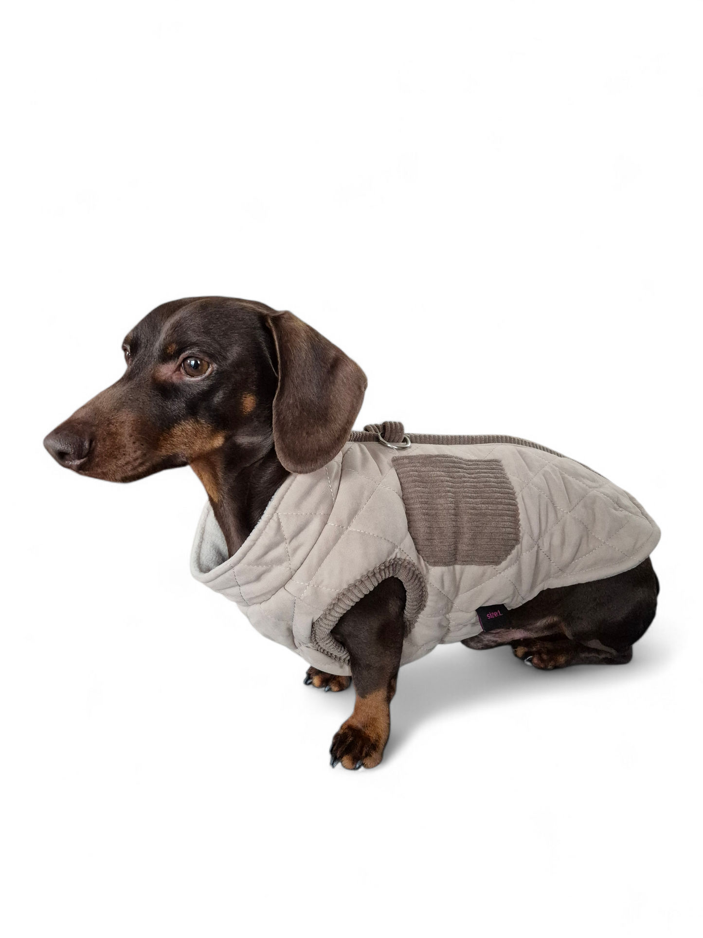 Beige hondenjas met zakjes