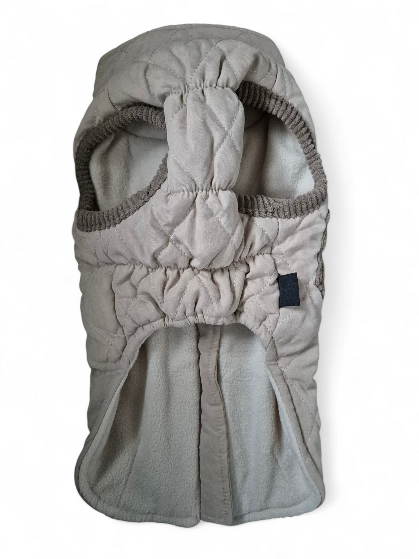 Beige hondenjas met zakjes