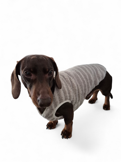 Gestreept teddy hondenjack