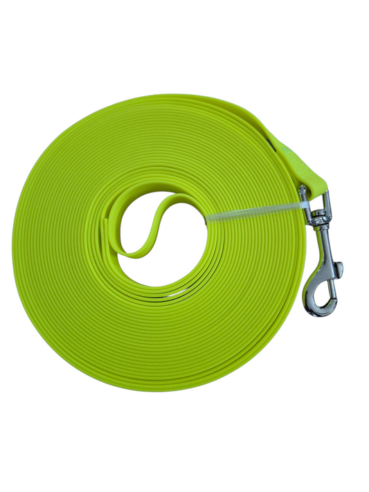 Sleeplijn 10m, waterafstotend neongeel