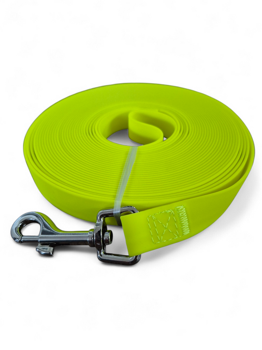 Sleeplijn 10m, waterafstotend neongeel