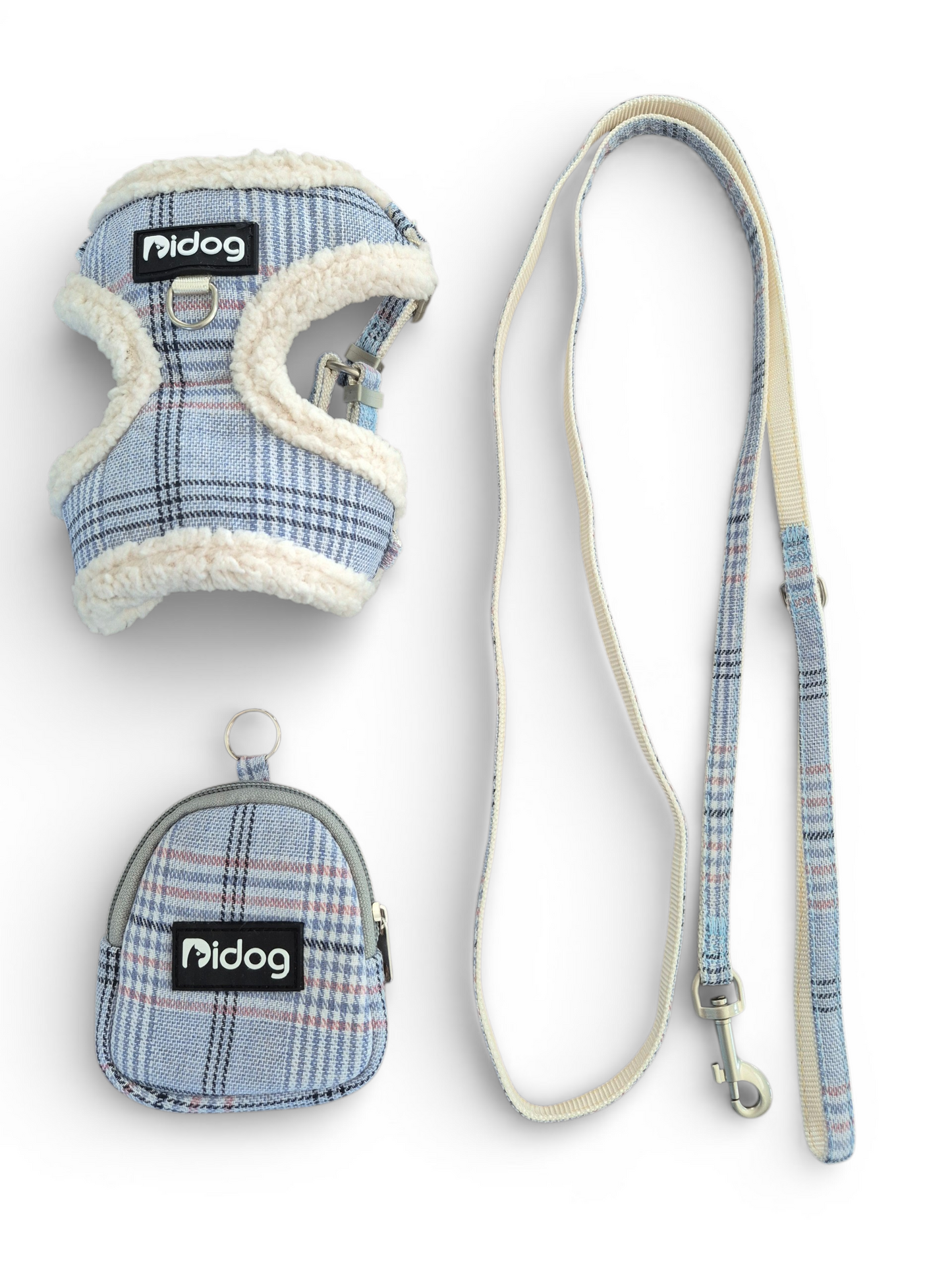 Puppysetje met tuigje, riem en poepzakjeshouder