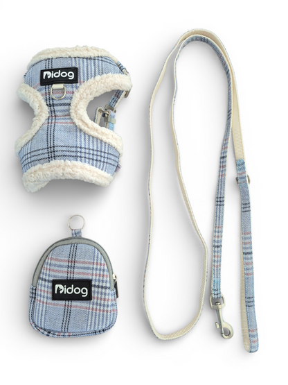 Puppysetje met tuigje, riem en poepzakjeshouder