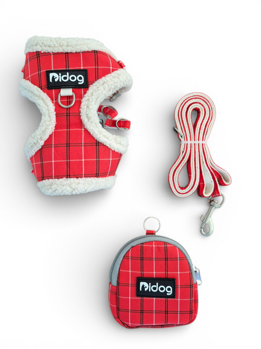 Puppysetje met tuigje, riem en poepzakjeshouder