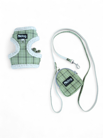 Puppysetje met tuigje, riem en poepzakjeshouder