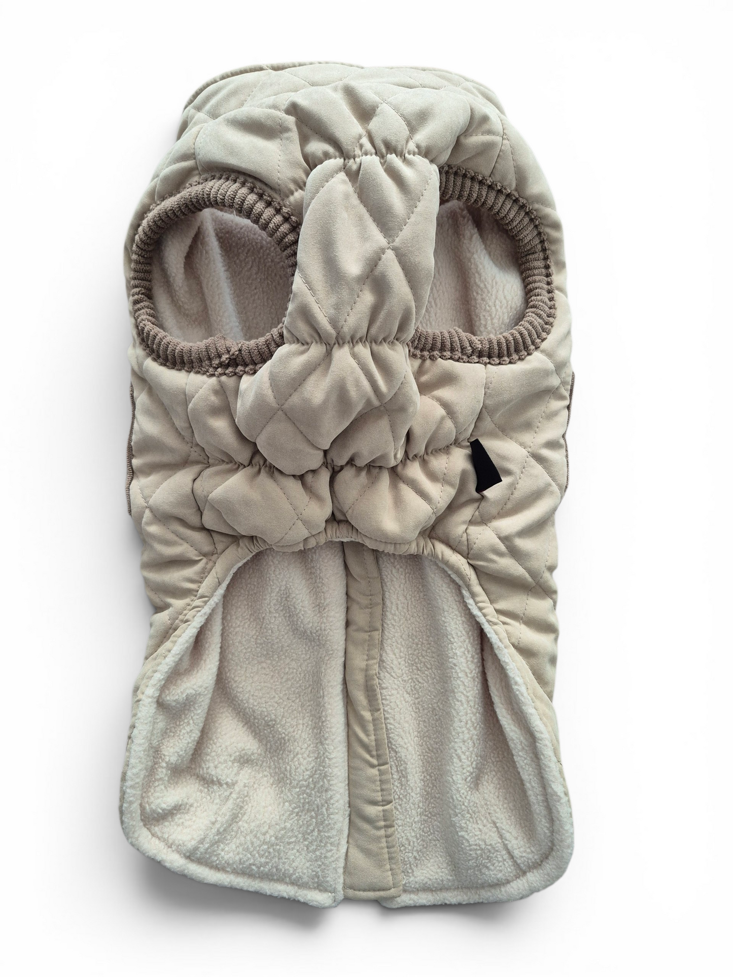 Beige hondenjas met zakjes