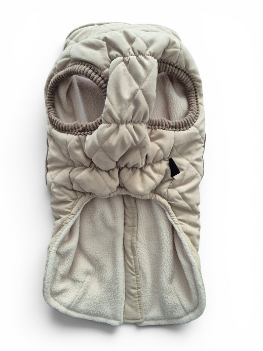 Beige hondenjas met zakjes