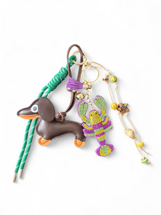 Teckel bag charm chocotan kreeft
