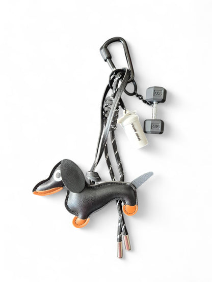 Teckel bag charm fitness dog