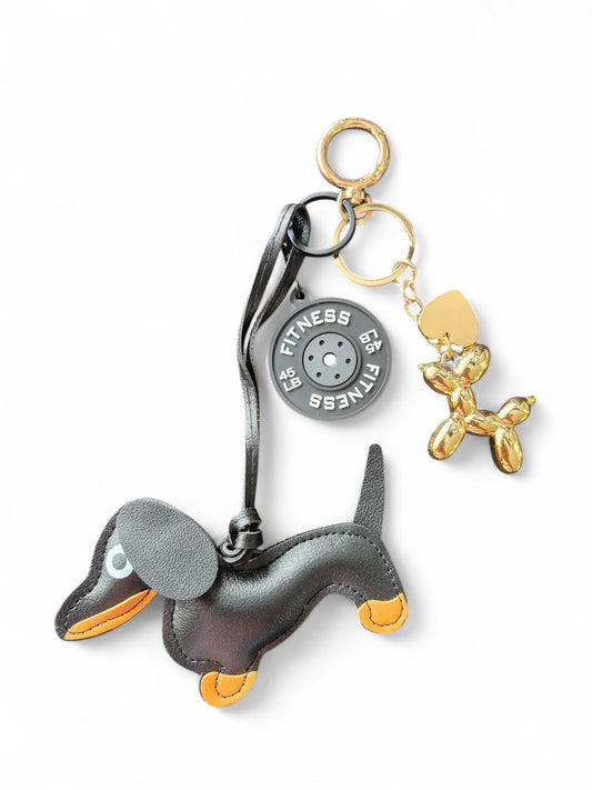 Teckel bag charm sporty dog
