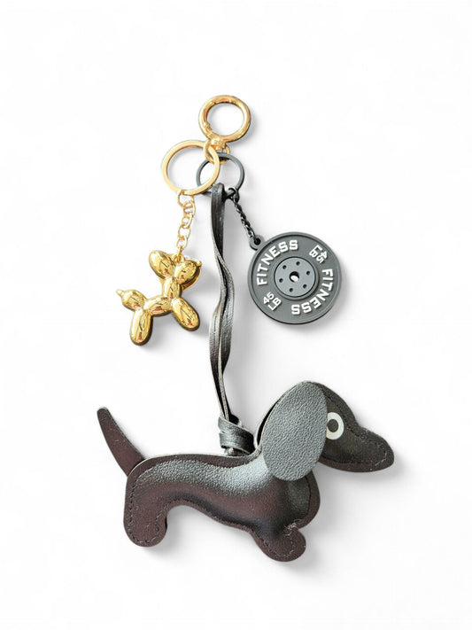 Teckel bag charm sporty dog