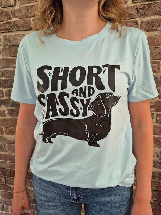 Dames t-shirt 'Short and Sassy'