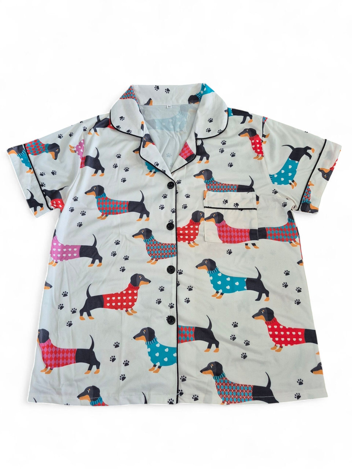 Dames pyjama met vrolijke black & tans