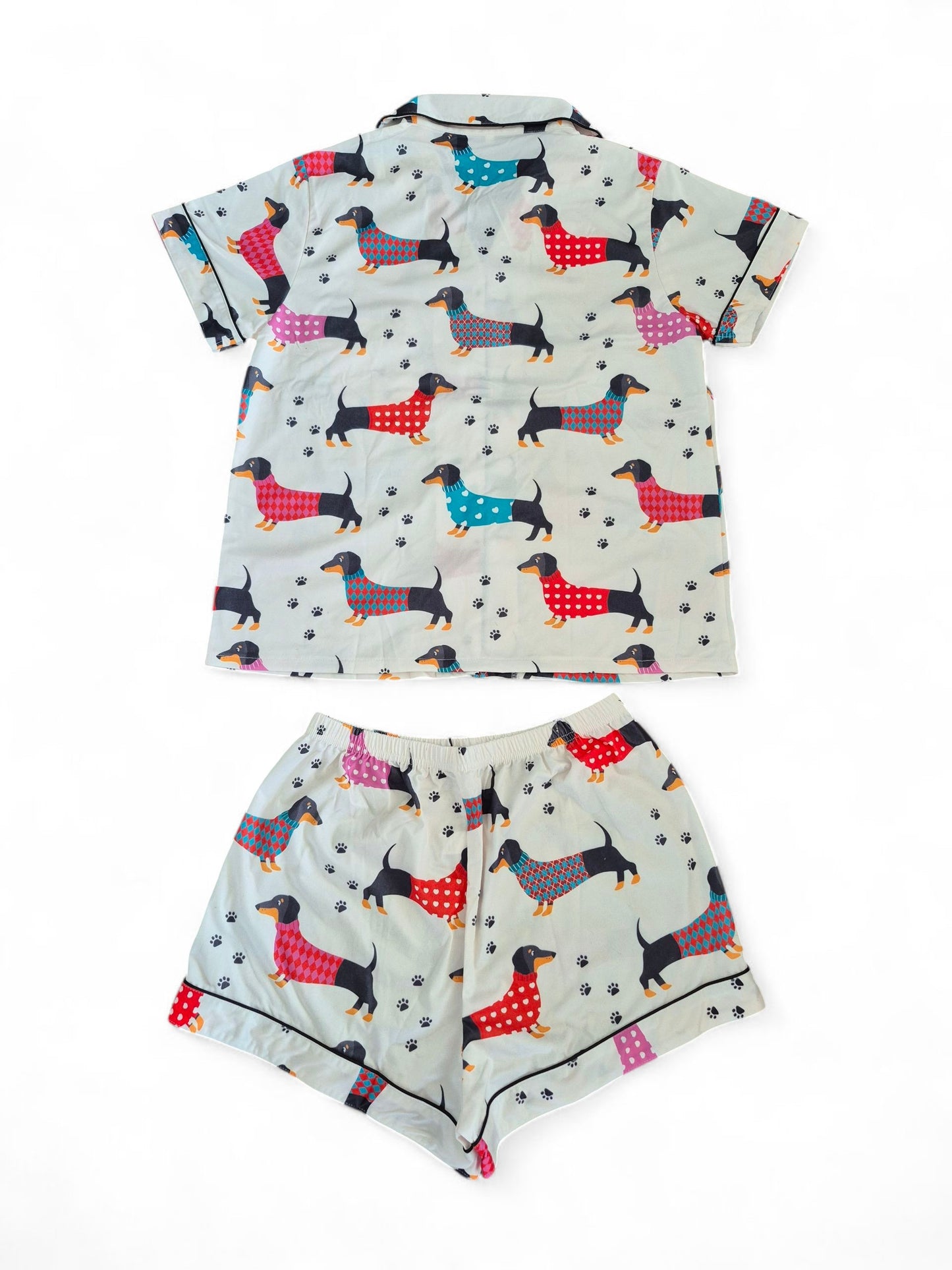Dames pyjama met vrolijke black & tans