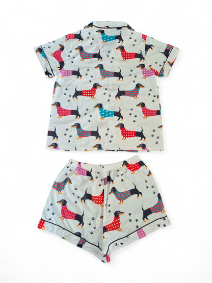 Dames pyjama met vrolijke black & tans