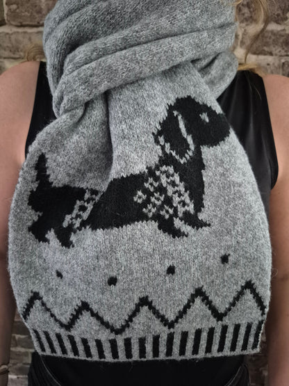 Gebreide teckel sjaal