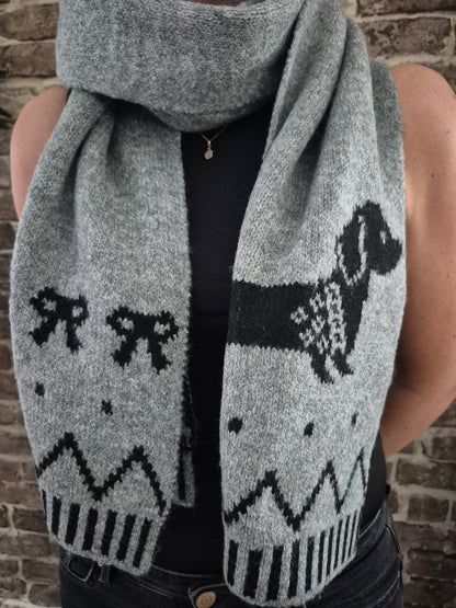 Gebreide teckel sjaal