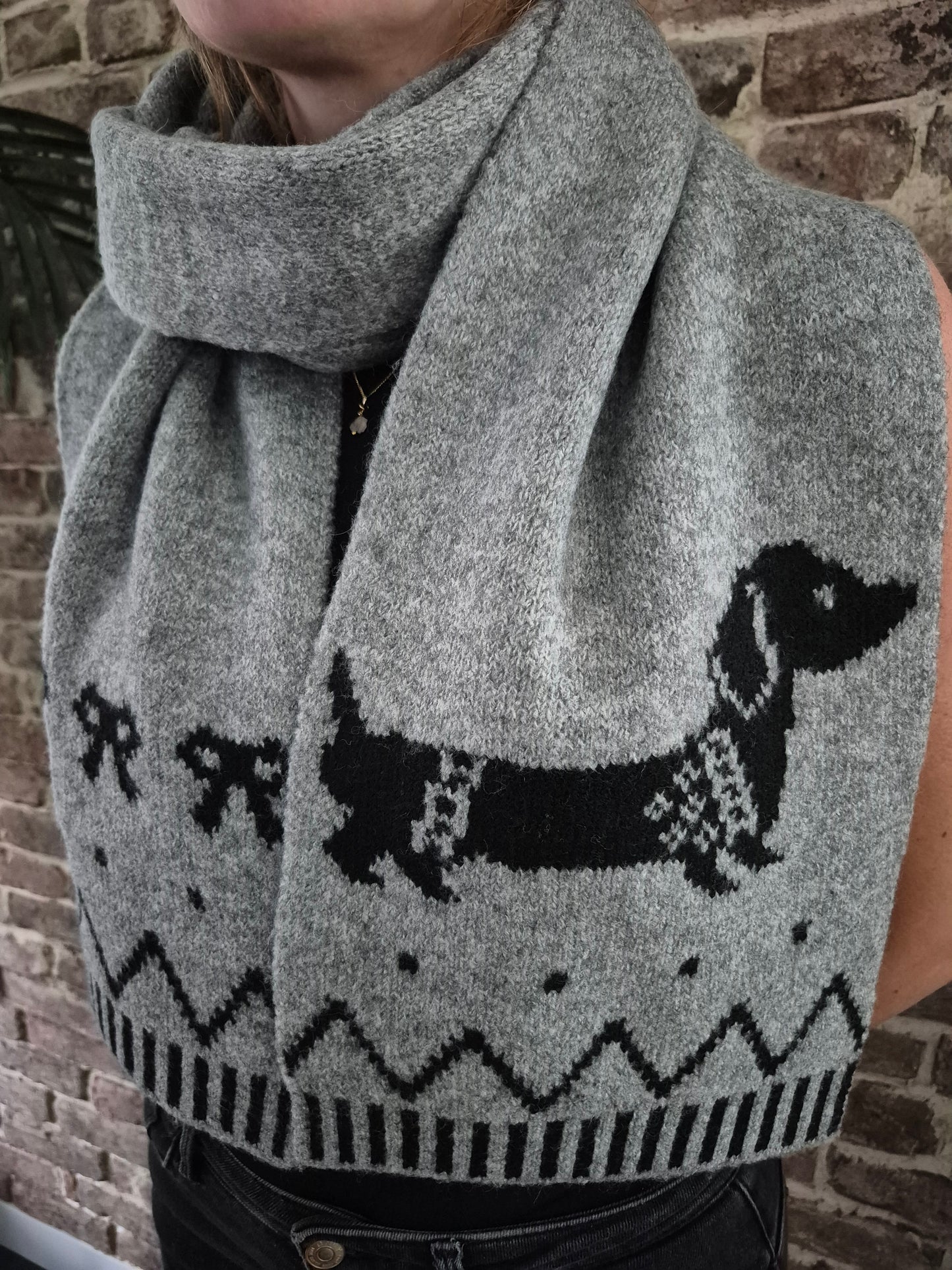 Gebreide teckel sjaal