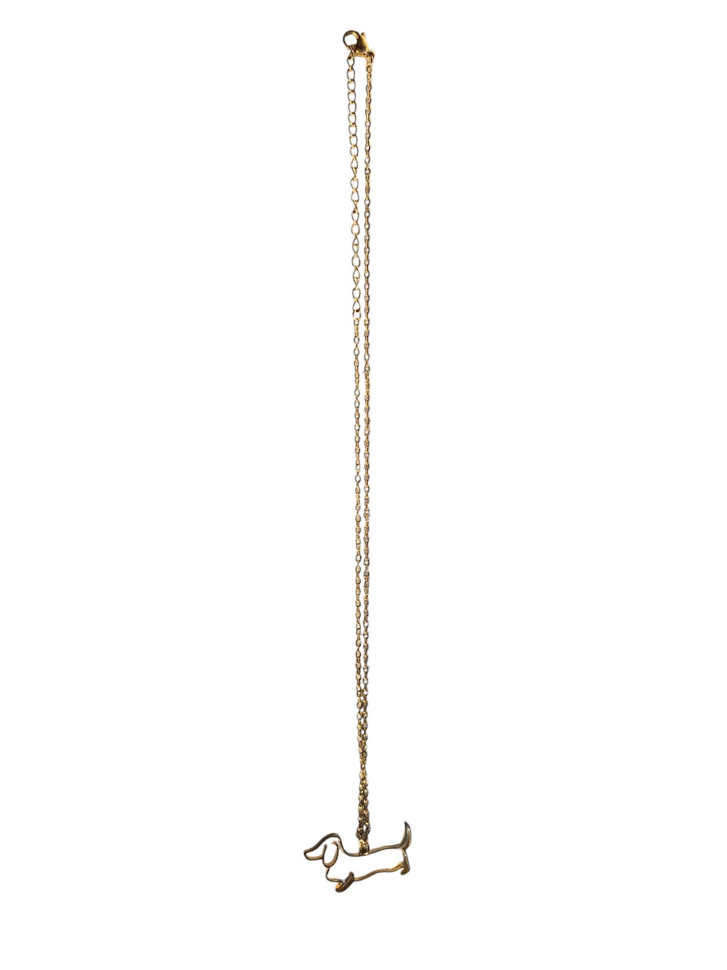 Fijne teckel ketting (rvs)