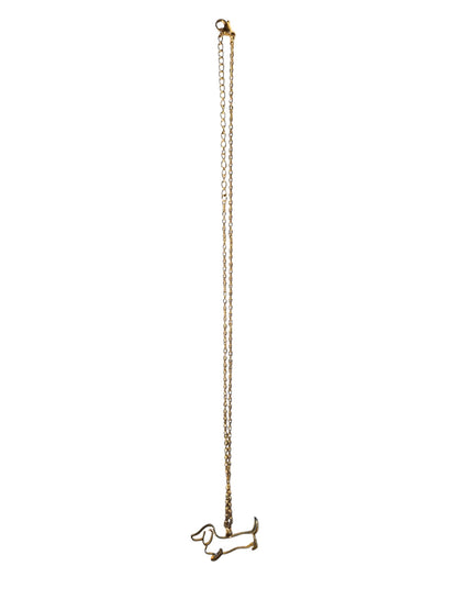 Fijne teckel ketting (rvs)