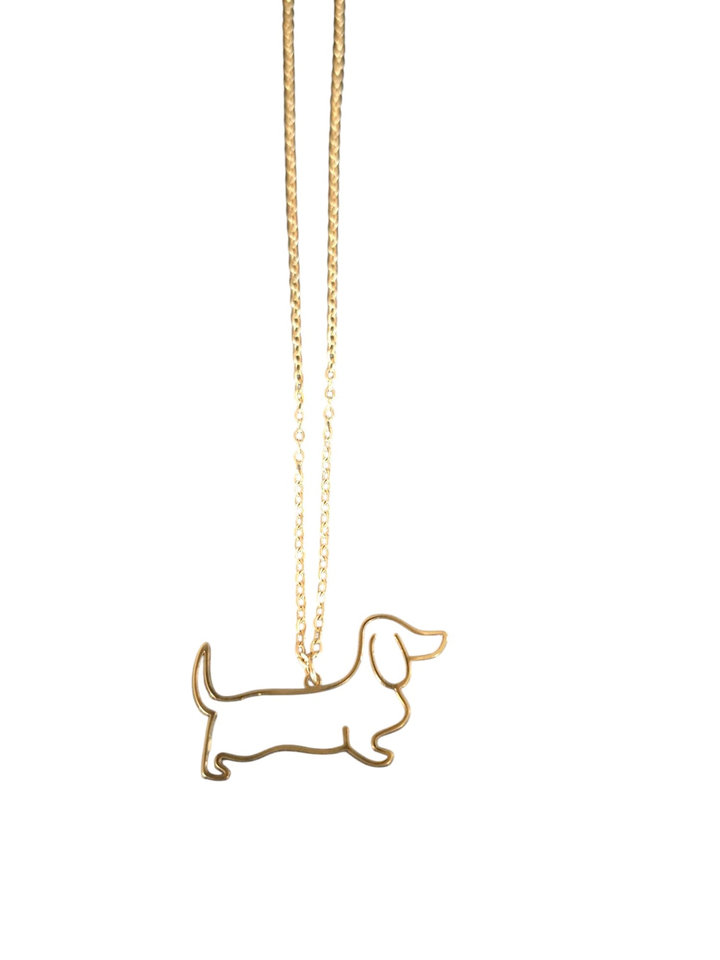 Fijne teckel ketting (rvs)