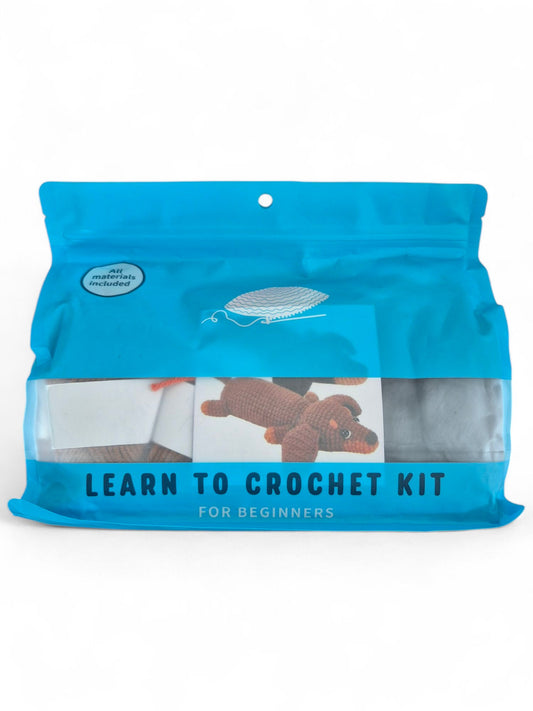 DIY haakpakket chocotan en black & tan teckel