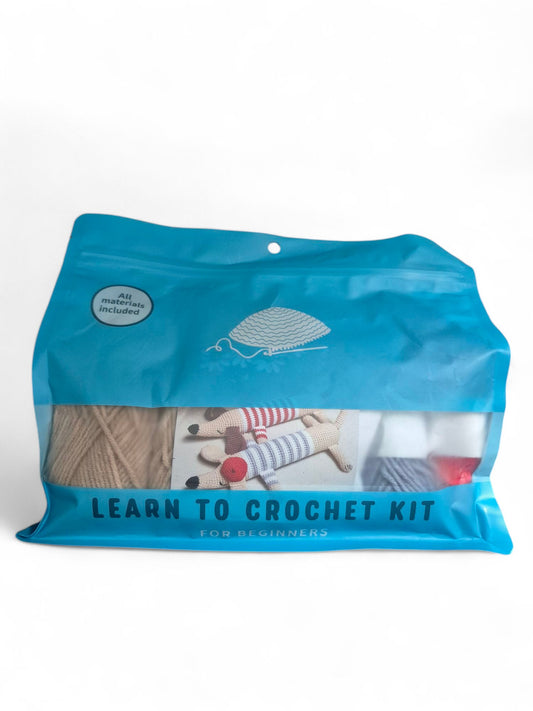 DIY haakpakket teckels met gestreepte truitjes