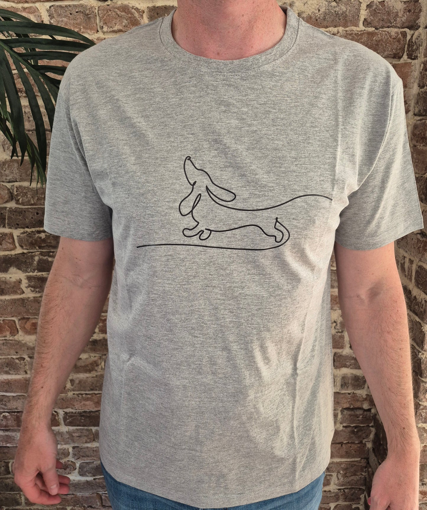 Heren teckel t-shirt